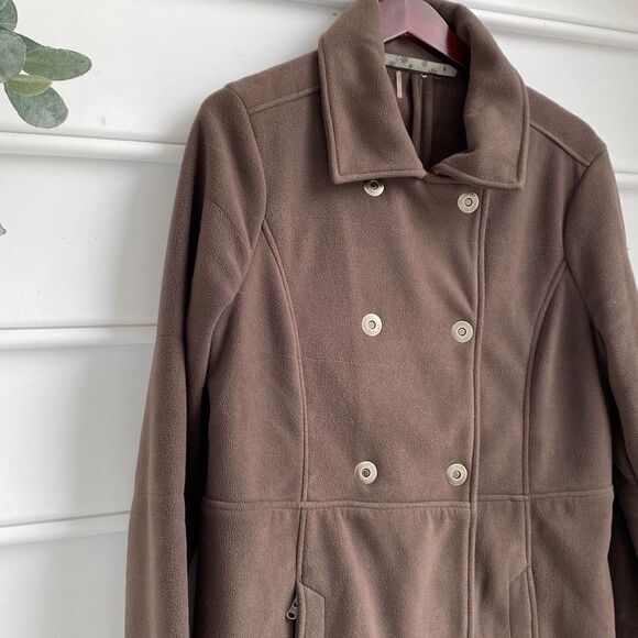 ‎Athleta Switchback Fleece Peacoat Brown Medium - Picture 3 of 15